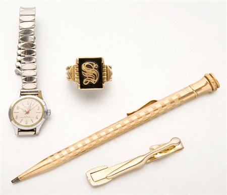 Lot image - Assorted Group of Gentlemans Jewelry