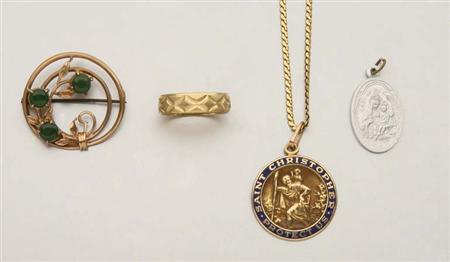 Lot image - Group of Gold and Metal Jewelry