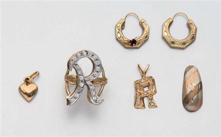 Lot image - Group of Gold and Metal Jewelry