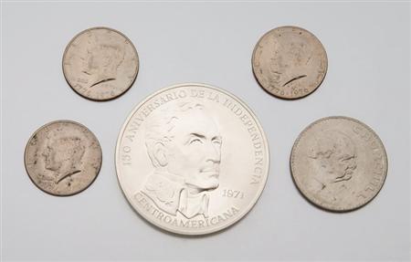 Lot image - Commemorative Silver Coin and Group of U.S. and Foreign Coins