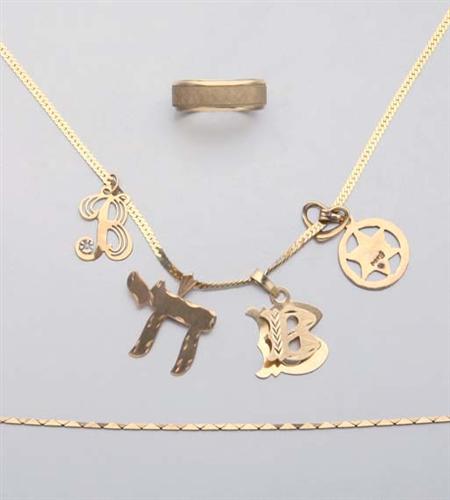 Lot image - Group of Gold and Metal Jewelry