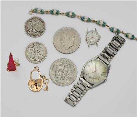 Lot image - Assorted Group of Jewelry and U.S. Coins