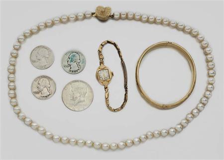 Lot image - Assorted Group of Jewelry and U.S. Coins
