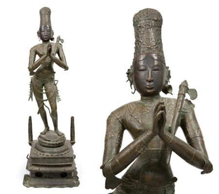 Lot image - Indian Bronze of Chandikeshvara