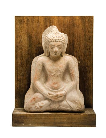 Lot image - Thai Red Pottery Raised Panel