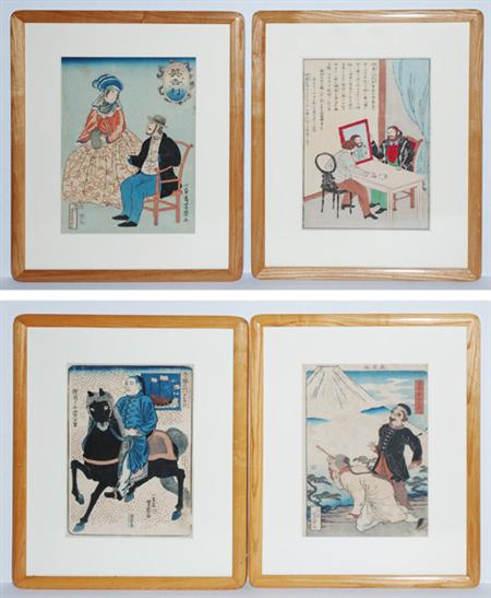 Lot image - Group of Four Japanese Woodblock Prints