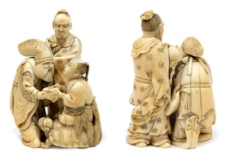 Lot image - Japanese Ivory Okimono