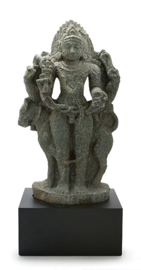 Lot image - South Indian Granite Sculpture of Bhairava
