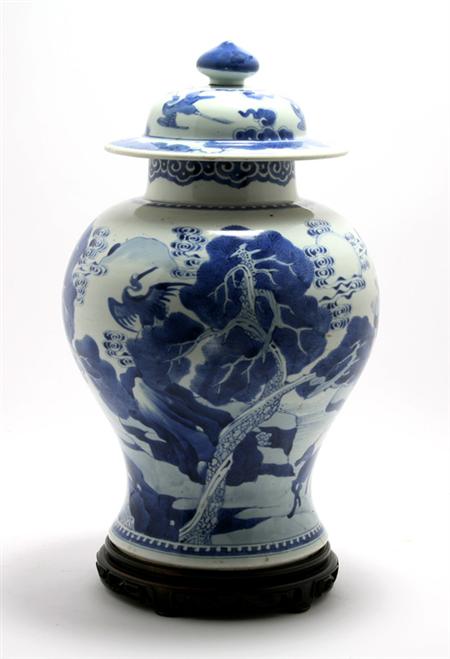 Lot image - Chinese Blue and White Glazed Vase