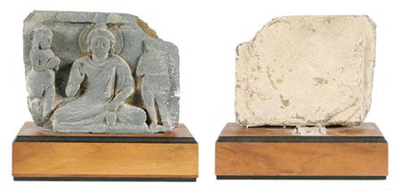 Lot image - Ghandaran Gray Schist Stele