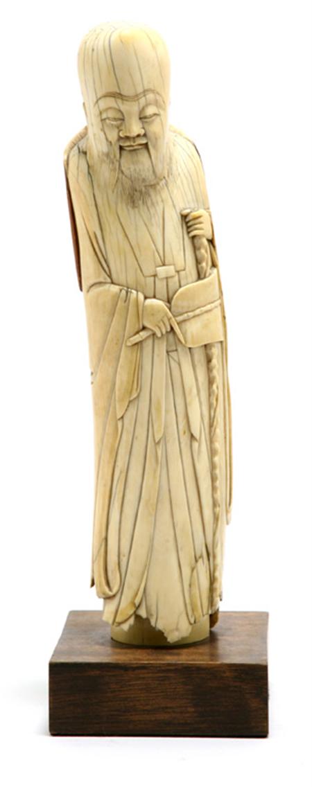 Lot image - Chinese Ivory Figure of an Immortal