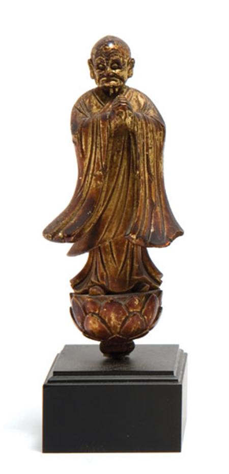 Lot image - Chinese Gilt-Wood Immortal
