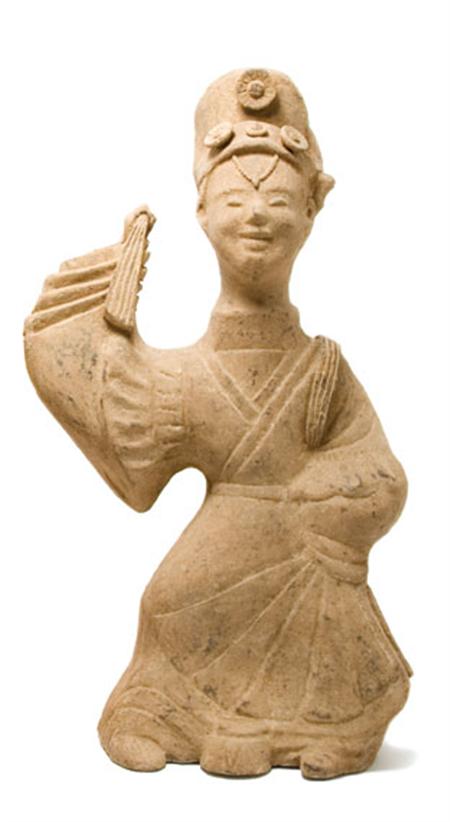 Lot image - Chinese Pottery Female Figure