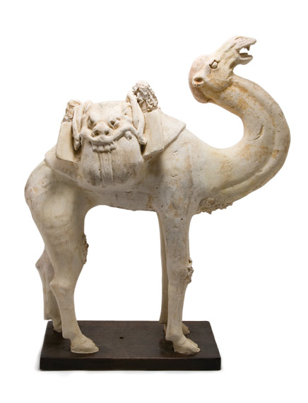 Lot image - Chinese Glazed Figure of a Bactrian Camel