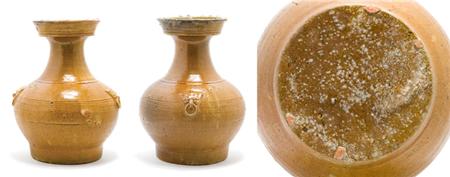 Lot image - Chinese Chestnut Glazed Pottery Hu