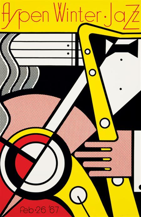 Lot image - Roy Lichtenstein ASPEN FILM FESTIVAL Color screenprint