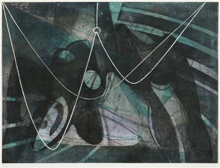 Lot image - Stanley Hayter LA NOYEE Color engraving and soft-ground etching