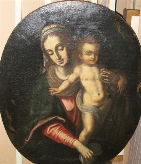 Lot image - Neapolitan School 17th Century Madonna and Child