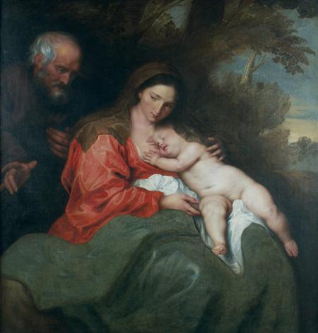 Lot image - School of Sir Anthony van Dyck The Holy Family