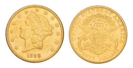 Lot image - 1898 S $20 Liberty Head