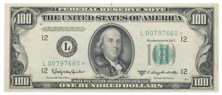 Lot image - $100 1950 D Federal Reserve STAR Note, Fr. 2161-L