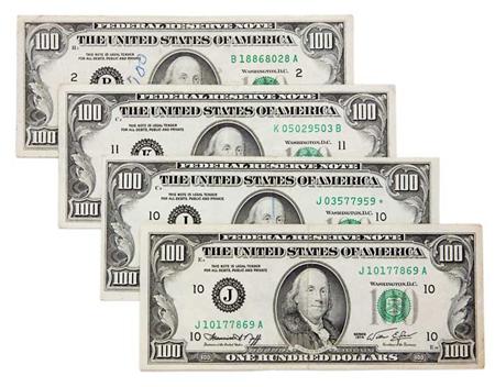 Lot image - Forty $100 Federal Reserve Notes