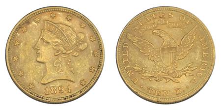 Lot image - 1894 $10 Liberty Head