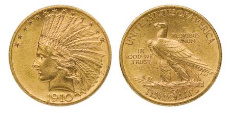Lot image - 1910 $10 Indian