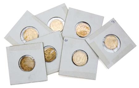 Lot image - Great Britain Seven Half-Sovereigns
