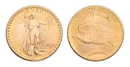 Lot image - 1928 $20 St. Gaudens