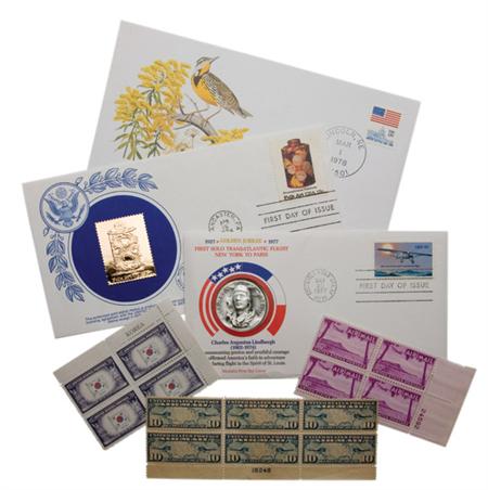 Lot image - United States Plate Blocks and First Day Covers