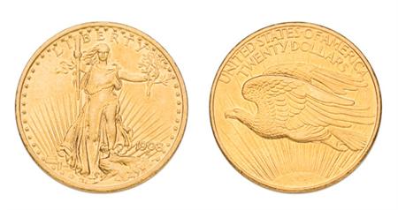 Lot image - 1908 $20 St. Gaudens