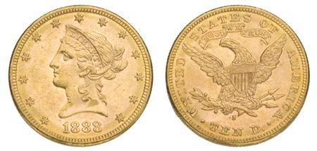 Lot image - 1888 S $10 Liberty Head