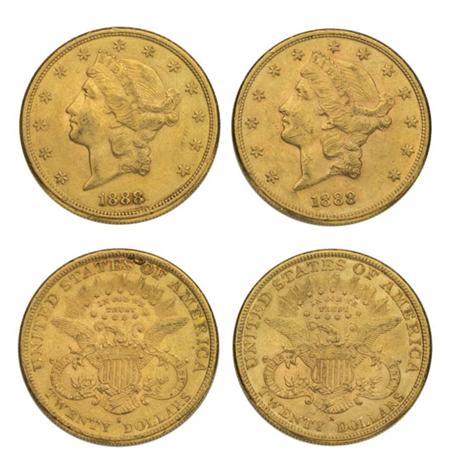 Lot image - 1888 S $20 Liberty Head