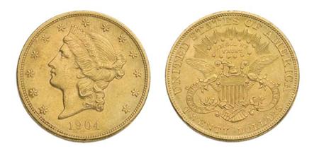 Lot image - 1904 $20 Liberty Head