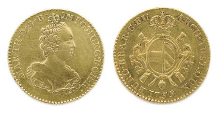 Lot image - Austrian Netherlands, 1759 Souverain DOr, Km. 23