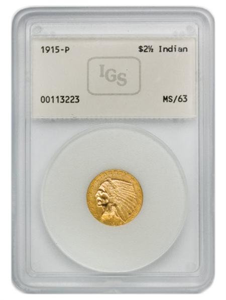 Lot image - 1915 $2 1/2 Indian