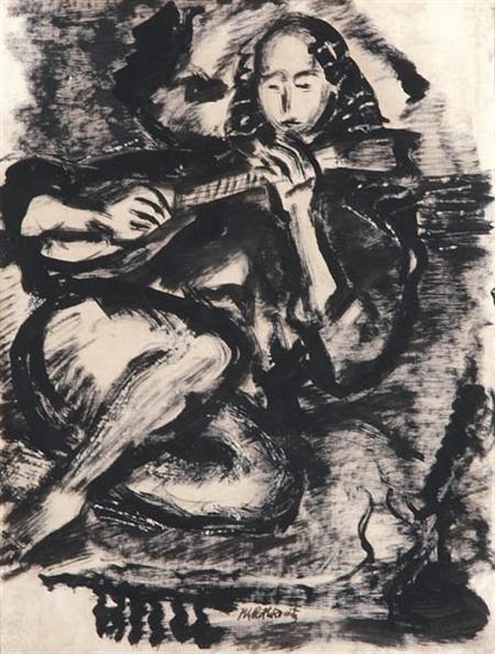 Lot image - Mark Rothko American, 1903-1970 Guitarist