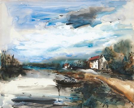 Lot image - Attributed to Maurice de Vlaminck
