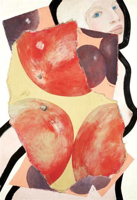 Lot image - Alfred Leslie American, b. 1927 Girl with Apples and Purple Grapes, 1963