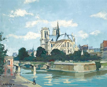 Lot image - Constantine Kluge French, 1912-2003 LIle Saint-Louis