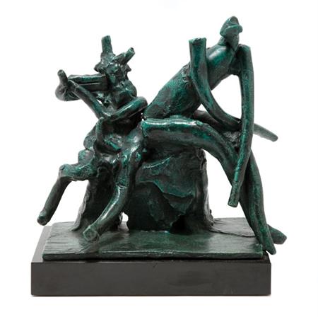 Lot image - Reuben Nakian American, 1897-1986 Nymph and Satyr