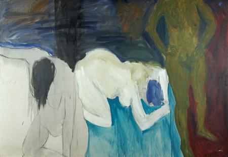 Lot image - George Segal American, 1924-2000 Three Nudes, circa 1959