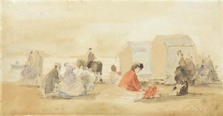 Lot image - Attributed to Eugene Louis Boudin