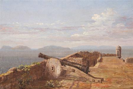 Lot image - Nelson Augustus Moore American, 1824-1902 The Last Gun, 1869