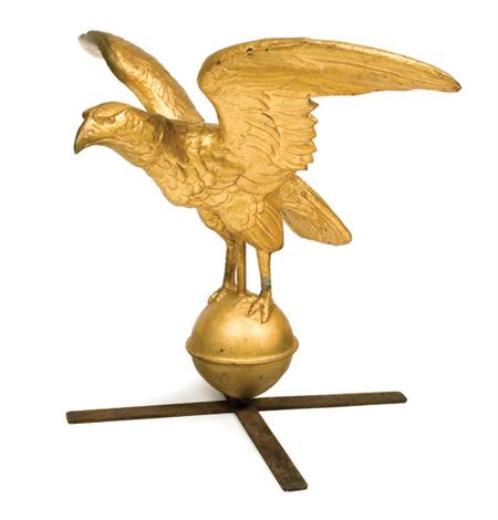 Lot image - Gilt-Metal Eagle Weathervane