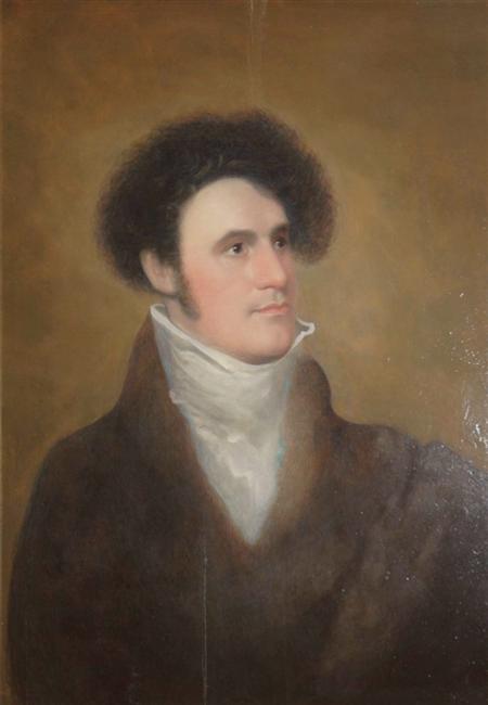 Lot image - American School 19th Century Portrait of a Gentleman