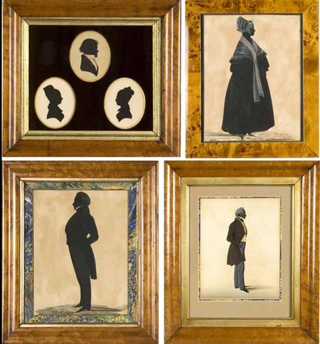 Lot image - Group of Four Silhouette Portraits