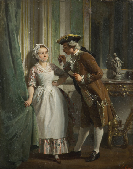 Lot image - Prudent Louis Leray French, 1820-1879 An Interesting Proposition