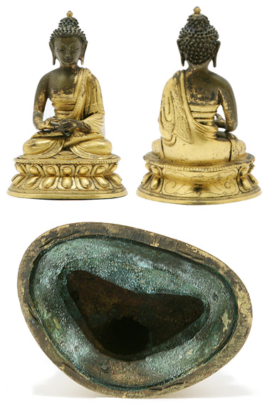 Lot image - Sino Tibetan Bronze Buddha